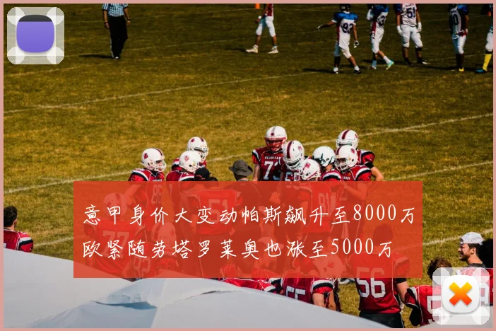 意甲身价大变动帕斯飙升至8000万欧紧随劳塔罗莱奥也涨至5000万